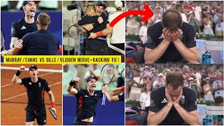 🇬🇧 Andy Murray Reactions as MurrayEvans defeated GilleVliegen in Olympic tennis mens doubles [upl. by Gallager471]