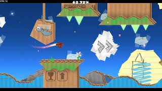 Geometry Dash Paperworld by TamaN By nasgubb 2 Coins Daily Level [upl. by Eissirk]