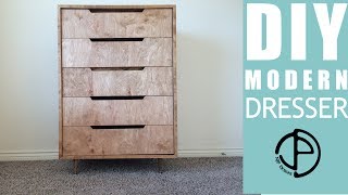 The Ellsworth Project  A DIY Modern Dresser Build [upl. by Annanhoj]