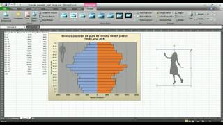 Piramida populatiei in Excel 2010 mod de realizare [upl. by Enetsirhc405]