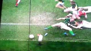 Controversial Meath goal vs Louth  Leinster football final 2010 [upl. by Bendicty]