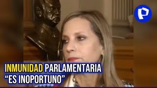 Maricarmen Alva sobre proyecto de inmunidad parlamentaria quotEs inoportunoquot [upl. by Ettebab]