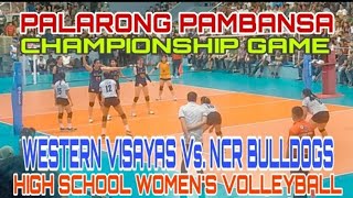 PALARONG PAMBANSA  WESTERN VISAYAS Vs NCR NU BULLDOGS WOMENS VOLLEYBALL FINALS SECONDARY viral [upl. by Ybbor884]