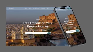 How to Make Complete Responsive Travel Website  Responsive Website Using HTML CSS amp JavaScript [upl. by Shalne]