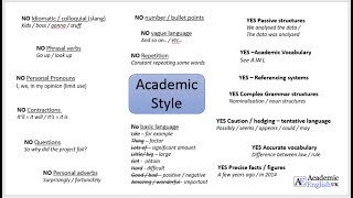 Academic Style Academic Writing [upl. by Raynah]