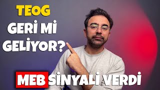 TEOG geri mi geliyor MEB sinyali verdi [upl. by Harmony654]