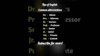 Common abbreviation education shorts [upl. by Nybor]