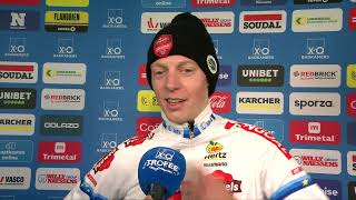 Flandriencross Michael Vanthourenhout tevreden met tweede plaats na dominante Mathieu van der Poel [upl. by Southworth]