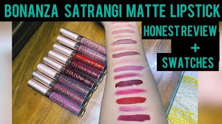 Testing Bonanza Satrangi Extreme lip paint  Hit OR miss  honest review  swatches [upl. by Lasley]