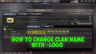 CFPH HOW TO CHANGE CLAN NAME WITH ™ SYMBOL working 100 [upl. by Hedley]