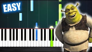 Shrek  Fairytale  EASY Piano Tutorial by PlutaX [upl. by Annawad282]