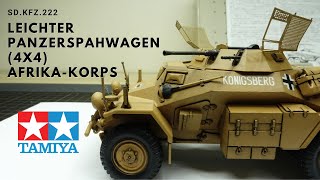 135 Tamiya  SdKfz222 Leichter Panzerspahwagen 4x4 AfrikaKorps  AIRBRUSH Painting [upl. by Rand]