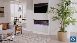 Touchstone Sideline Infinity 3 Sided Electric Fireplace Installation in a Bump Out Wall [upl. by Anum]