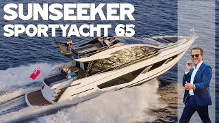 Sunseeker 65 Sportyacht Sea Trial and Walkthrough [upl. by Nathanson405]