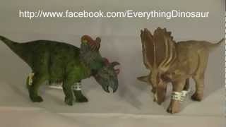 Review of Kosmoceratops and Utahceratops Dinosaur Models [upl. by Enylodnewg802]