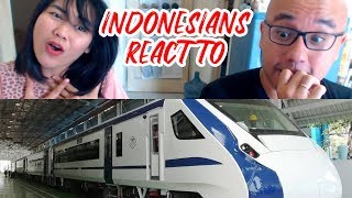 Indonesians React To Train 18 exclusive first impressions Indias 1st engineless train [upl. by Adnilreh646]