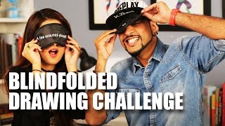 Blindfolded Drawing Challenge feat Shalini  Knot Me Pretty [upl. by Senior5]