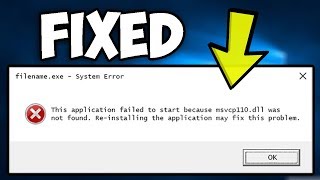 2024 Fix Missing msvcp110dll on Windows 10 [upl. by Inait920]