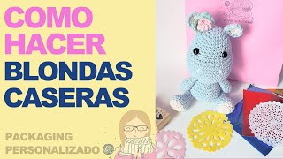 Como hacer BLONDAS DE PAPEL a mano para packaging o scrapbooking BLONDAS CASERAS Super fácil [upl. by Jamieson463]