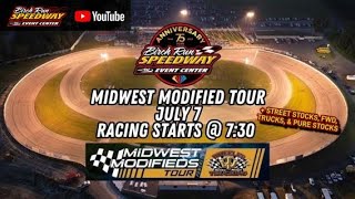 MIDWEST MODIFIED TOUR  Birch Run Speedway  7723 [upl. by Reh]