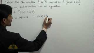 Relation R is reflexive and transitive but not symmetric R defined as R  a b  a ≤ b [upl. by Ater]