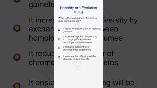 TOP 50 MCQ Heredity and Evolution Part 19 [upl. by Fidela]