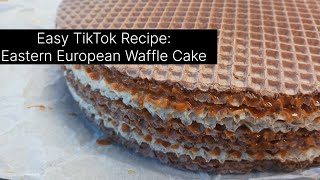 Easy TikTok Recipe Eastern European Waffle Cake [upl. by Jansen]