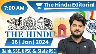 26 Jan 2024  The Hindu Analysis  The Hindu Editorial  Editorial by Vishal sir  Bank  SSC  UPSC [upl. by Riccio]