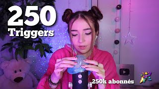 ASMR  250 DECLENCHEURS 250k abonnés 🎉 [upl. by Marjana924]