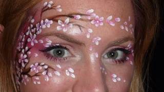 Cherry Blossom Face Painting Tutorial [upl. by Connors892]