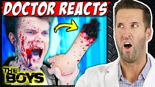 ER Doctor REACTS to The Boys Craziest Medical Scenes [upl. by Atinit587]