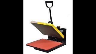 Fancierstudio Power Heat Press 15by15Inch Digital Sublimation Heat Press  Black and Yellow [upl. by Merrick]