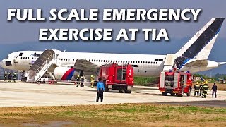 Airport Emergency Exercise at Tribhuvan Intl Airport  Kathmandu [upl. by Mchail]