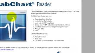 An Introduction to ADInstruments LabChart Reader [upl. by Prem]