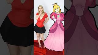 PRINCESA PEACH 2D VS 3D 👑 [upl. by Ammann772]