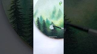 Painting Unbelievable Landscape with Fog 😱 🌲 shorts [upl. by Hesketh299]