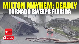 Hurricane Milton LIVE  Tornado Tears Through Florida As Hurricane Milton Makes Landfall  Florida [upl. by Adriaens413]