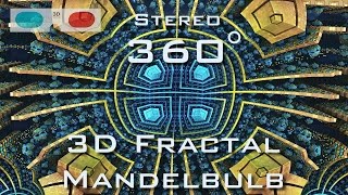 360° stereo 3D Fractal Matrix  Mandelbulb 3D Fractal VR [upl. by Gilletta]