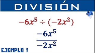 División de monomios  Ejemplo 1 [upl. by Rozamond]