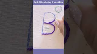 How to embroider letters by hand 💜 Split Stitch 💜 Hand Embroidery for Beginner 💜 Lettering Stitches [upl. by Odericus]