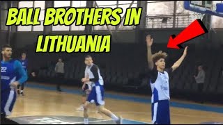 Lamelo Ball LiAngelo Ball At Their FIRST Practice With Their NEW Team In Lithuania  Ball Brothers [upl. by Hilton735]