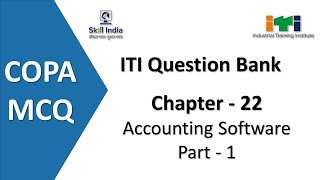 22 Accounting Software  1  ITI COPA MCQ  Question Bank  copamcq [upl. by Emie]