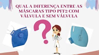 Qual a diferença entre as máscaras tipo pff2 com válvula e sem válvula [upl. by Baptiste]