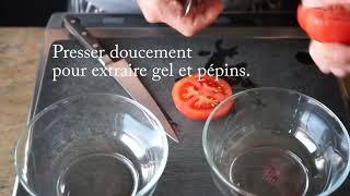 Épépiner des tomates [upl. by Nyltiak]