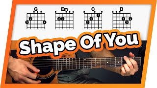 Shape of You Guitar Tutorial Ed Sheeran Easy Chords Guitar Lesson [upl. by Lavery]