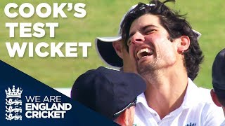 Alastair Cooks First And Only Test Wicket  England v India 2014  Highlights [upl. by Monney]