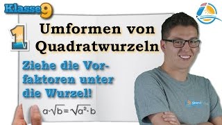 Wurzeln umformen  Klasse 9 ★ Übung 1 [upl. by Harned]