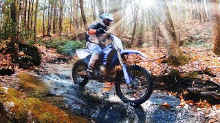 2008 YZ250F trail riding for the first time Great bike [upl. by Osterhus]