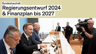 Regierungsentwurf des Bundeshaushalts 2024 vorgestellt [upl. by Yarb]