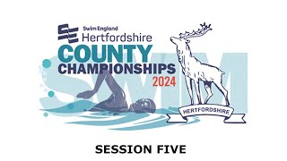 Swim England Hertfordshire County Championships 2023  Session Five [upl. by Aible]